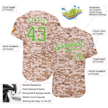 Laden Sie das Bild in den Galerie-Viewer, Custom Camo Neon Green-White Authentic Salute To Service Baseball Jersey
