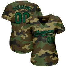 Загрузить изображение в средство просмотра галереи, Custom Camo Kelly Green-Black Authentic Salute To Service Baseball Jersey
