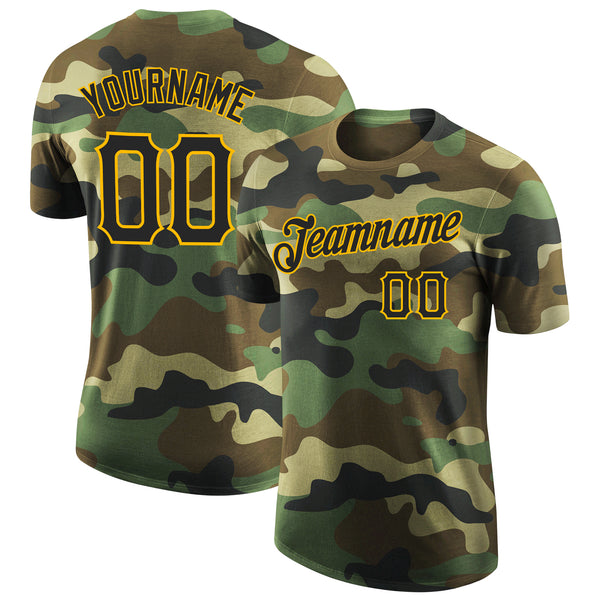 Custom Camo Black-Gold Authentic Salute To Service Baseball Jersey –  CustomJerseysPro