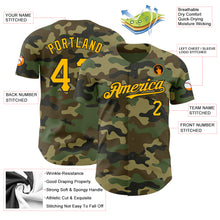 Laden Sie das Bild in den Galerie-Viewer, Custom Camo Gold-Black Authentic Salute To Service Baseball Jersey
