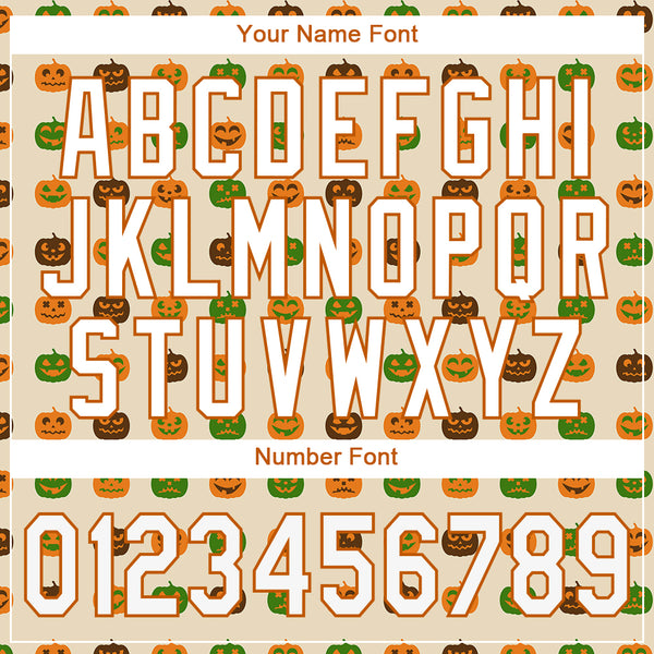 Cheap Custom White White-Texas Orange 3D Pattern Design Halloween