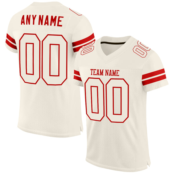 Custom Football Jersey (Red, Small)