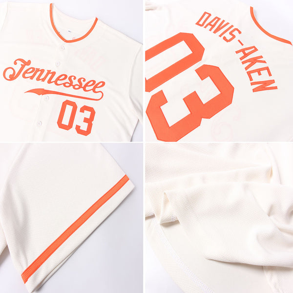 Cheap Custom Cream Orange Authentic Baseball Jersey Free Shipping –  CustomJerseysPro