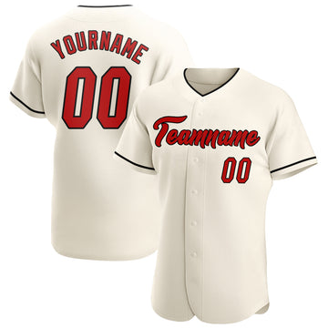 Custom Cream Baseball Jerseys Women's Men's Youth – Tagged Font-Red–  CustomJerseysPro