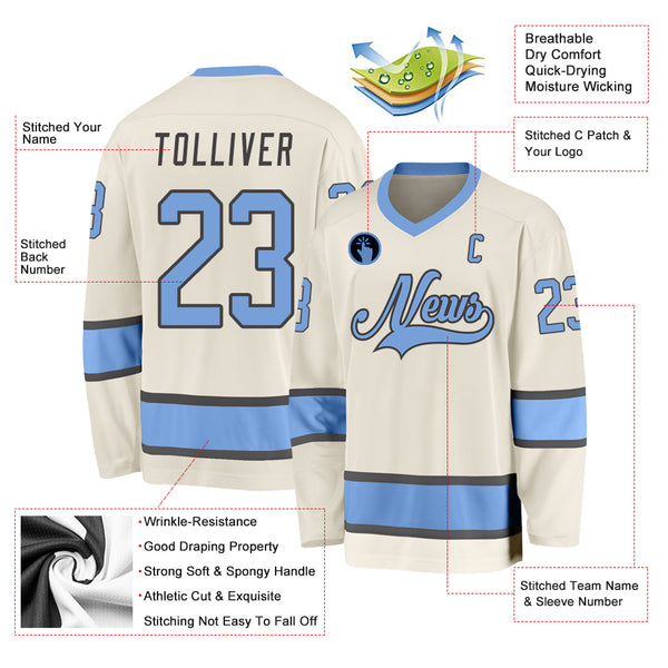 Cheap Custom Green Cream Hockey Jersey Free Shipping – CustomJerseysPro