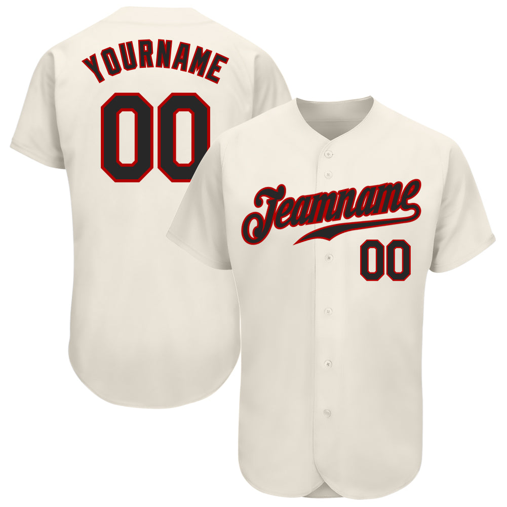 Cheap Custom Cream Red-Black Authentic Two Tone Baseball Jersey Free  Shipping – CustomJerseysPro