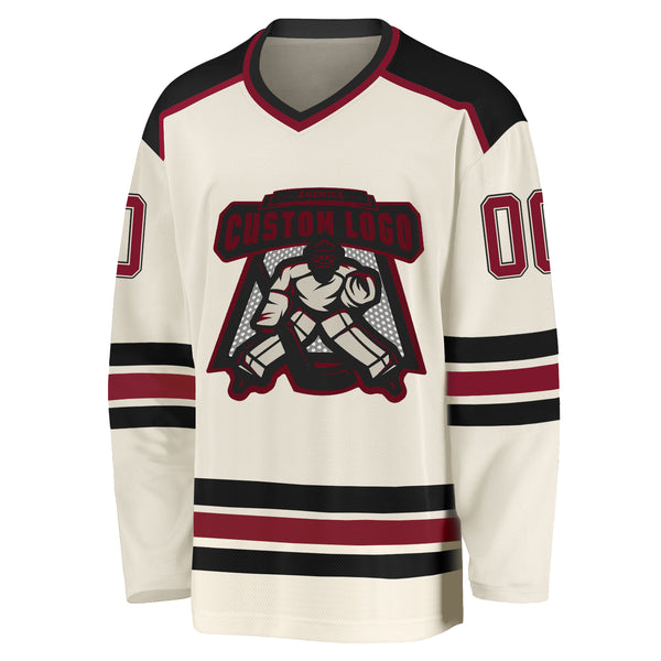 Cheap Custom Black Red-Gold Hockey Jersey Free Shipping – CustomJerseysPro