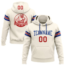 Charger l&#39;image dans la galerie, Custom Stitched Cream Red-Royal Football Pullover Sweatshirt Hoodie
