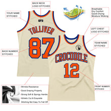 Charger l&#39;image dans la galerie, Custom Cream Orange-Royal Authentic Throwback Basketball Jersey
