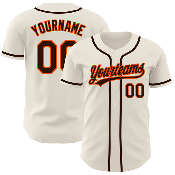 Cheap Custom Cream Brown Authentic Baseball Jersey Free Shipping –  CustomJerseysPro