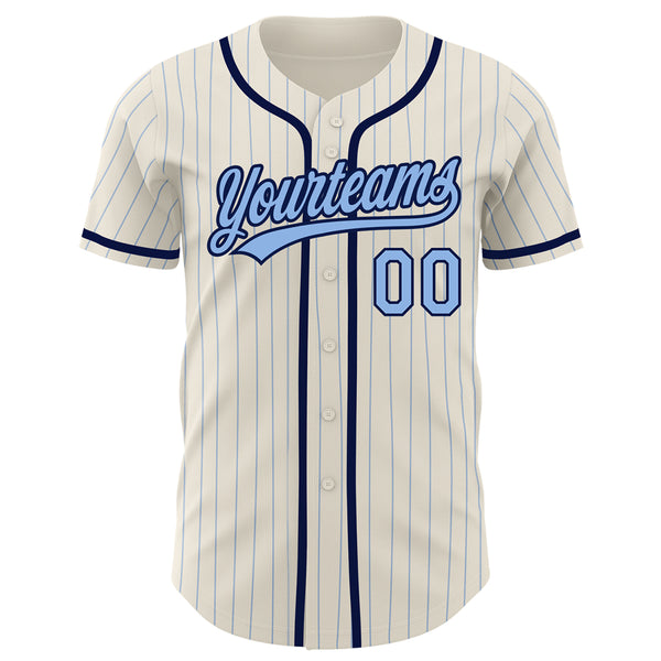 Cheap Custom Light Blue Yellow Pinstripe Navy Authentic Baseball Jersey  Free Shipping – CustomJerseysPro