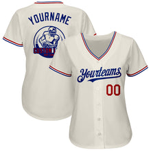 Charger l&#39;image dans la galerie, Custom Cream Red-Royal Authentic Baseball Jersey
