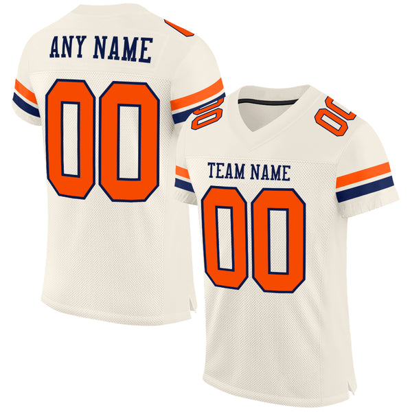 Custom Neon Green Navy-White Mesh Authentic Football Jersey –  CustomJerseysPro