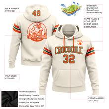 Charger l&#39;image dans la galerie, Custom Stitched Cream Orange-Kelly Green Football Pullover Sweatshirt Hoodie
