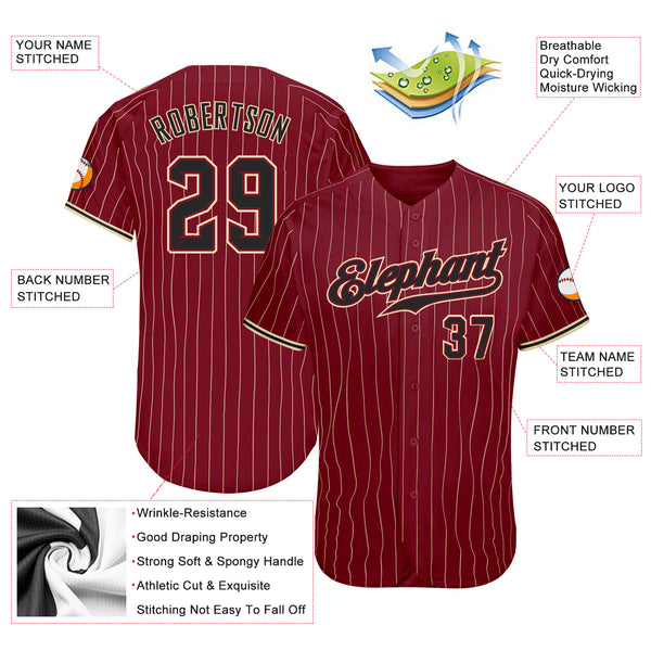 Cheap Custom Cream Crimson-Black Authentic Baseball Jersey Free Shipping –  CustomJerseysPro