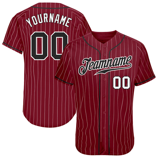 Black baseball jersey sales with white pinstripes