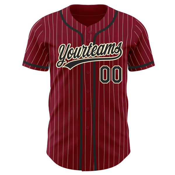 Cheap Custom Cream Crimson-Black Authentic Baseball Jersey Free Shipping –  CustomJerseysPro