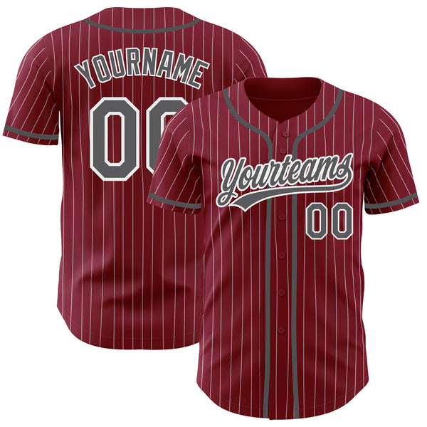 Cheap Custom Gray White Pinstripe Orange Authentic Baseball Jersey Free  Shipping – CustomJerseysPro