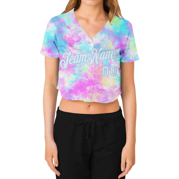 Boston Red Sox MLB Womens To Tie-Dye For Crop Top