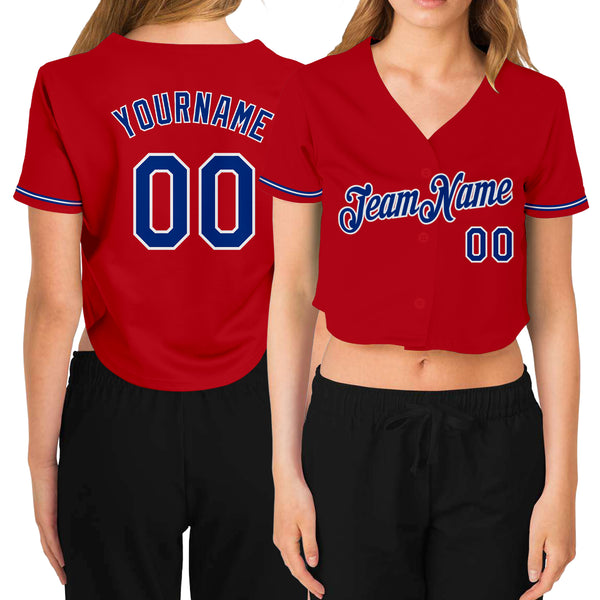 Boston Red Sox Women's Crop Top MLB Jersey