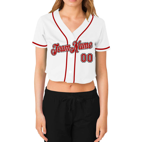 Custom Sublimation Print 100% Polyester Embroidered Girl Mesh Women Crop  Top Baseball Jersey - China Cropped Top and Crop Top price