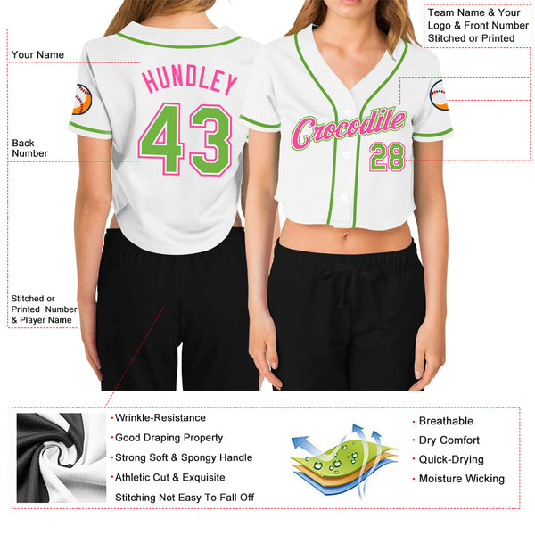 Cheap Custom Pink Green-White Hockey Jersey Free Shipping – CustomJerseysPro