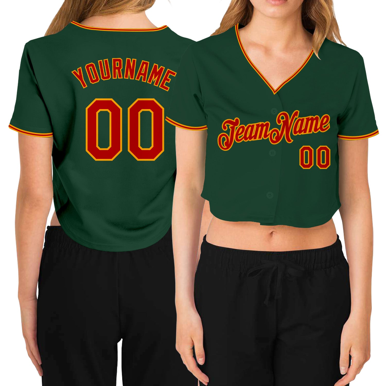 Customize Your Own Crop Top Baseball Jersey 