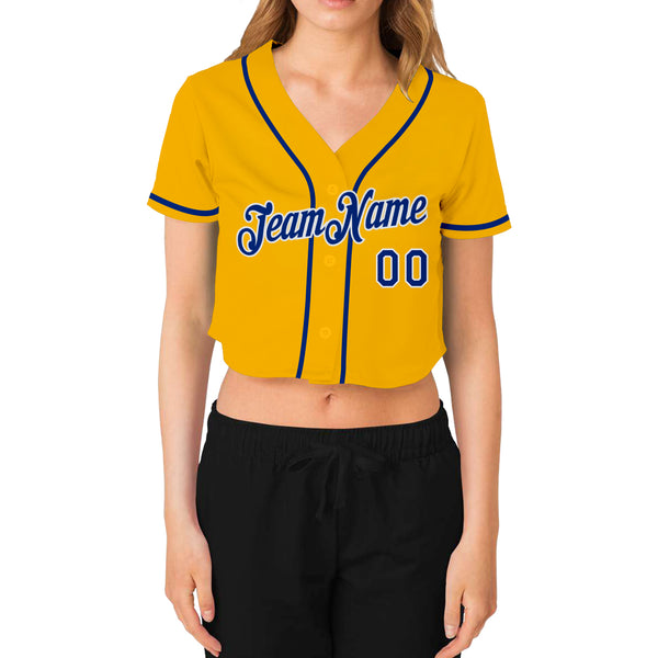 girl's yellow and navy blue softball uniform free image