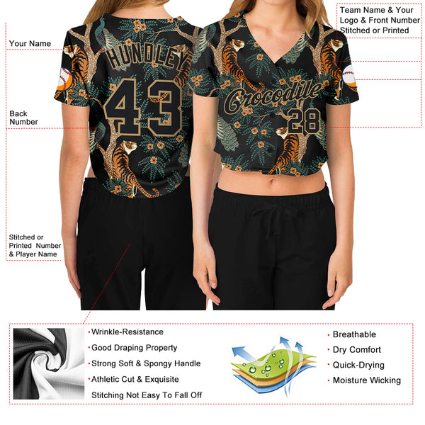 Customize Your Own Crop Top Baseball Jersey 