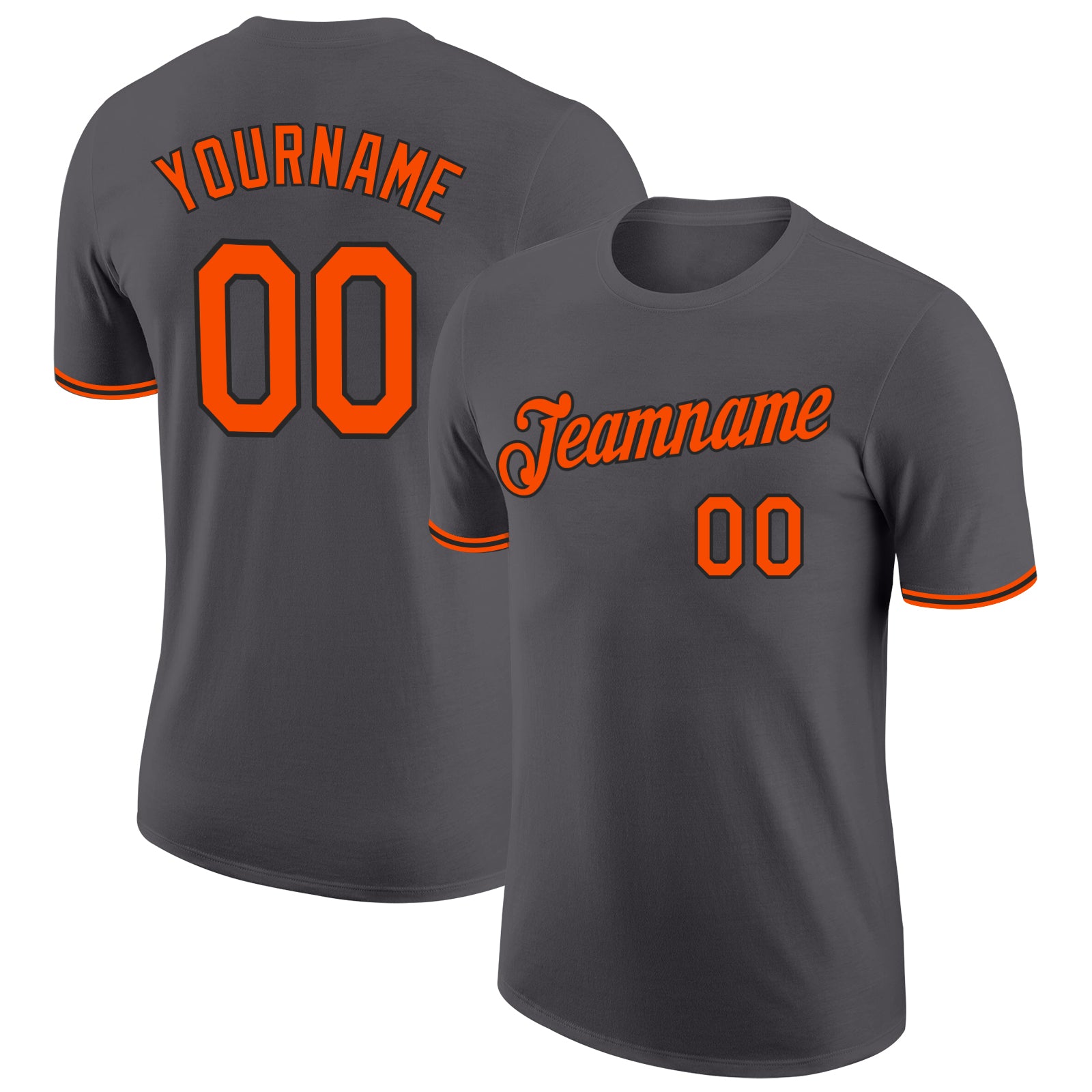 Cheap Custom Dark Gray Orange-Black Hockey Jersey Free Shipping –  CustomJerseysPro