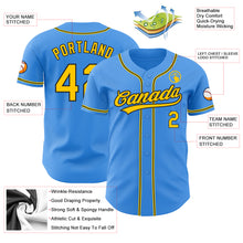 Загрузить изображение в средство просмотра галереи, Custom Electric Blue Yellow-Black Authentic Baseball Jersey
