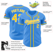 Charger l&#39;image dans la galerie, Custom Electric Blue Yellow-White Authentic Baseball Jersey
