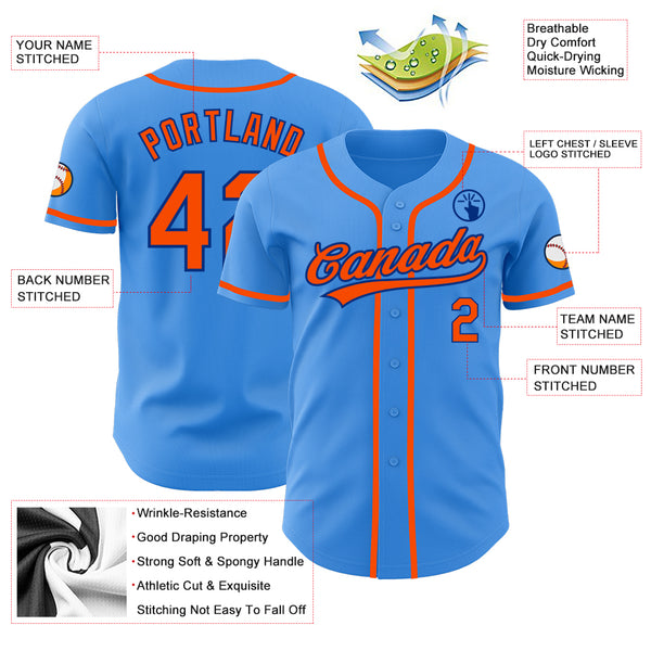 Cheap Custom Royal Royal-Orange Authentic Baseball Jersey Free Shipping –  CustomJerseysPro