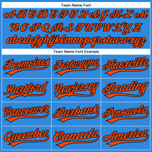 Charger l&#39;image dans la galerie, Custom Electric Blue Orange-Black Authentic Baseball Jersey
