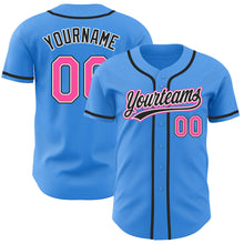 Laden Sie das Bild in den Galerie-Viewer, Custom Electric Blue Pink-Black Authentic Baseball Jersey
