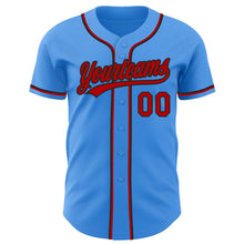 Загрузить изображение в средство просмотра галереи, Custom Electric Blue Red-Black Authentic Baseball Jersey
