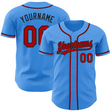 Загрузить изображение в средство просмотра галереи, Custom Electric Blue Red-Black Authentic Baseball Jersey
