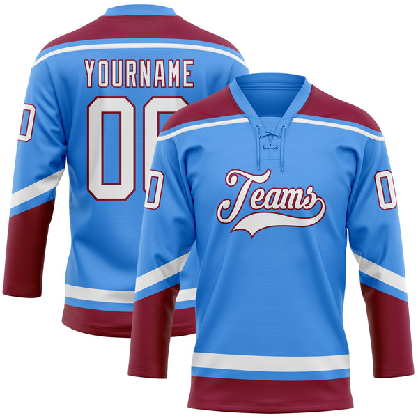 Cheap Custom White Maroon Hockey Jersey Free Shipping – CustomJerseysPro