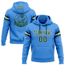 Charger l&#39;image dans la galerie, Custom Stitched Powder Blue Green-White Football Pullover Sweatshirt Hoodie
