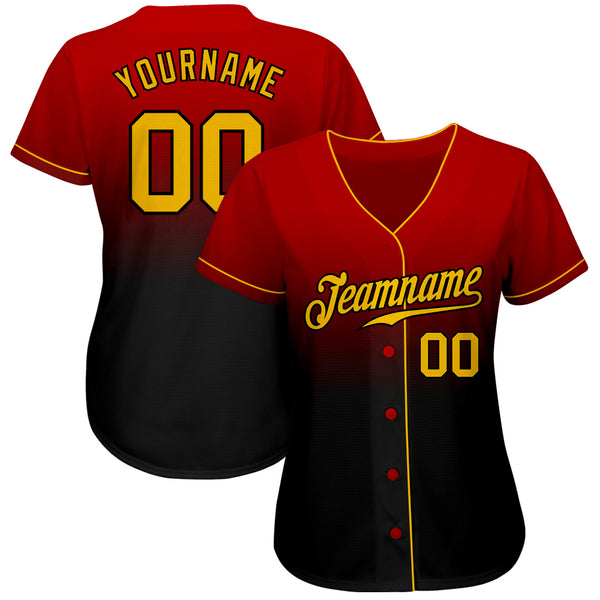 Custom Navy Red-Old Gold Baseball Jersey – CustomJerseysPro