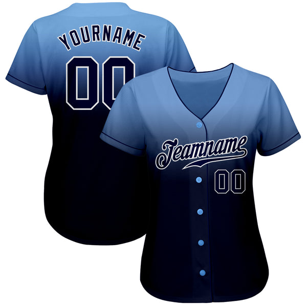 Custom Powder Blue Navy-White Baseball Jersey – CustomJerseysPro