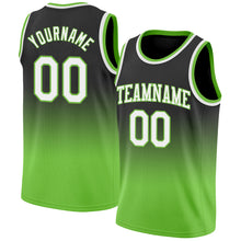 Загрузить изображение в средство просмотра галереи, Custom Black White-Neon Green Authentic Fade Fashion Basketball Jersey
