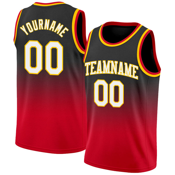 Red black and store white basketball jersey