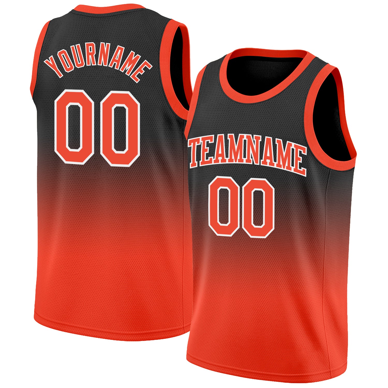 black orange basketball jersey
