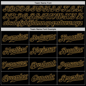 Custom Gray Black-Old Gold Authentic Gradient Fashion Baseball Jersey