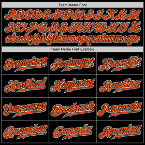 Custom Black Orange-White Authentic Gradient Fashion Baseball Jersey