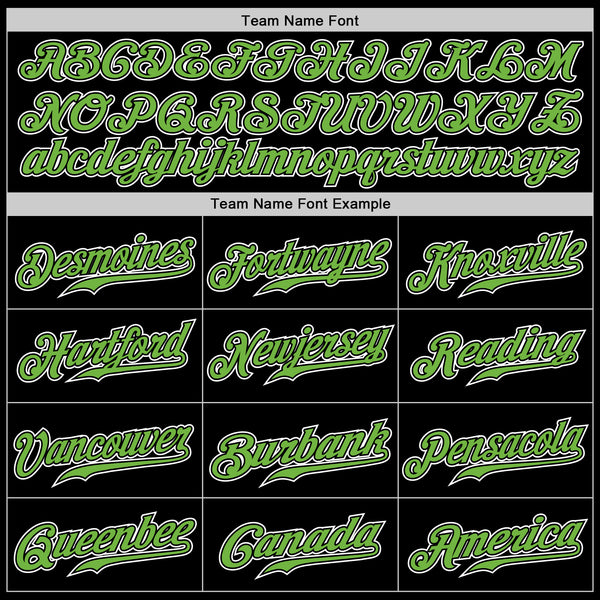 Custom Black Neon Green Gold-White Stripe Font Gradient Fashion Authen