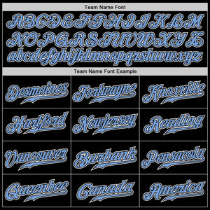 Custom Black Light Blue-White Authentic Gradient Fashion Baseball Jersey