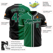 Laden Sie das Bild in den Galerie-Viewer, Custom Black Kelly Green-White Authentic Gradient Fashion Baseball Jersey
