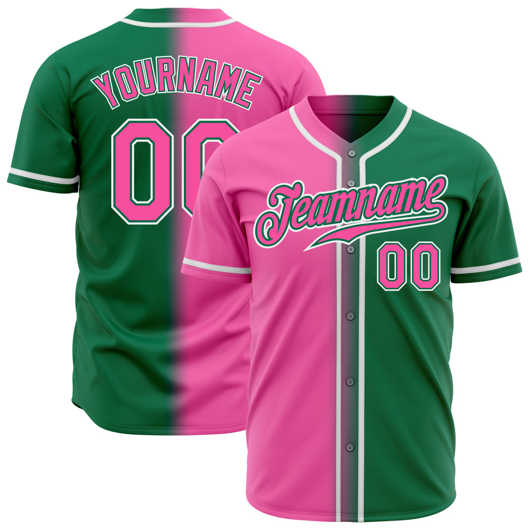 Cheap Custom Kelly Green Pink-White Authentic Sleeveless Baseball Jersey  Free Shipping – CustomJerseysPro